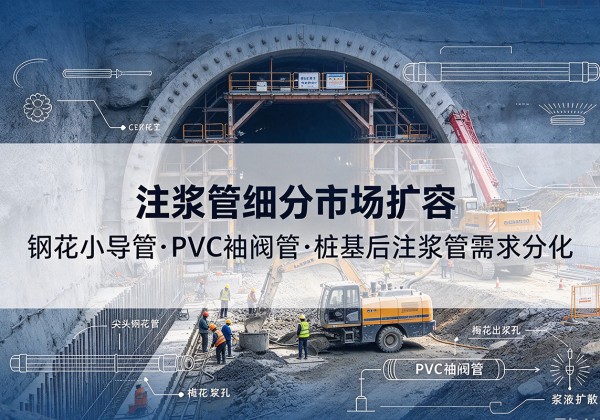 八公山注浆管细分市场扩容，隧道钢花小导管、PVC 袖阀管、桩基后注浆管需求分化